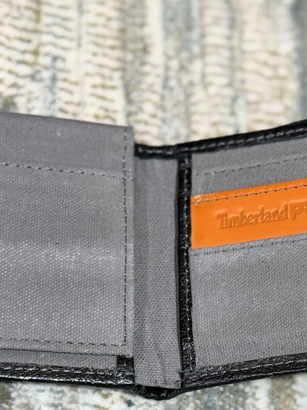 Timberland PRO Brown and Black Leather Bi-Fold Wallet